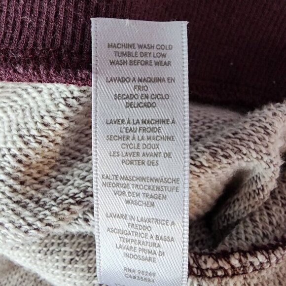 Alternative Apparel Organic Cotton Striped Marron Gray Knit Sweater Mens Large - Picture 8 of 8